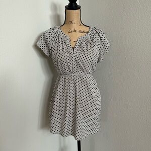 Motherhood Black and White Polka Dot Blouse